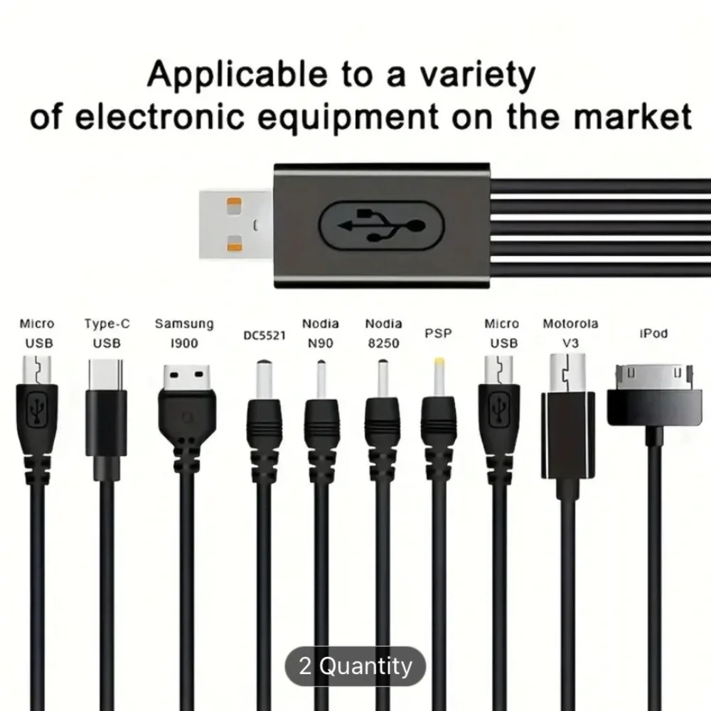 NEW High Quality Multifunctional Ten-in-one Data Cable USB To 10 Charging Heads